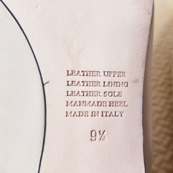 Garnet Hill Leather Beige/gold Ballet Flats - Picture 5 of 7